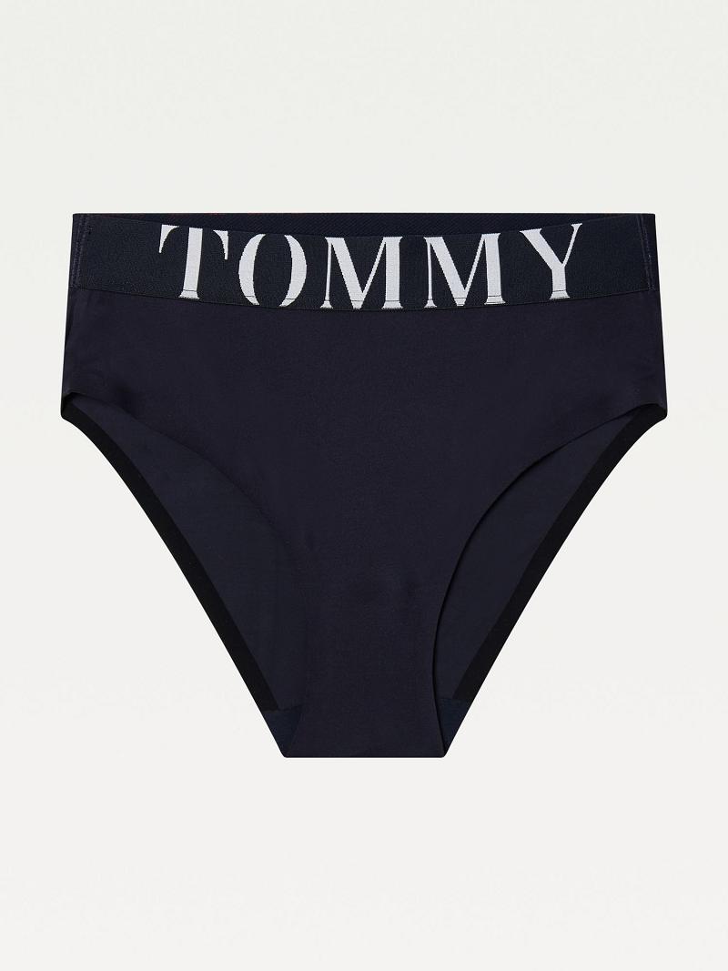 Női Tommy Hilfiger Tommy High-Derekú Brief Bikinis Sötétkék | HU 549PJJ